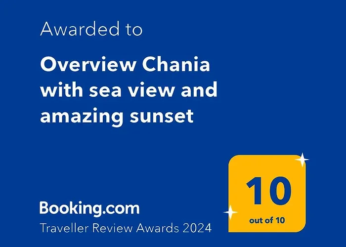 Overview Chania With Sea View And Amazing Sunset